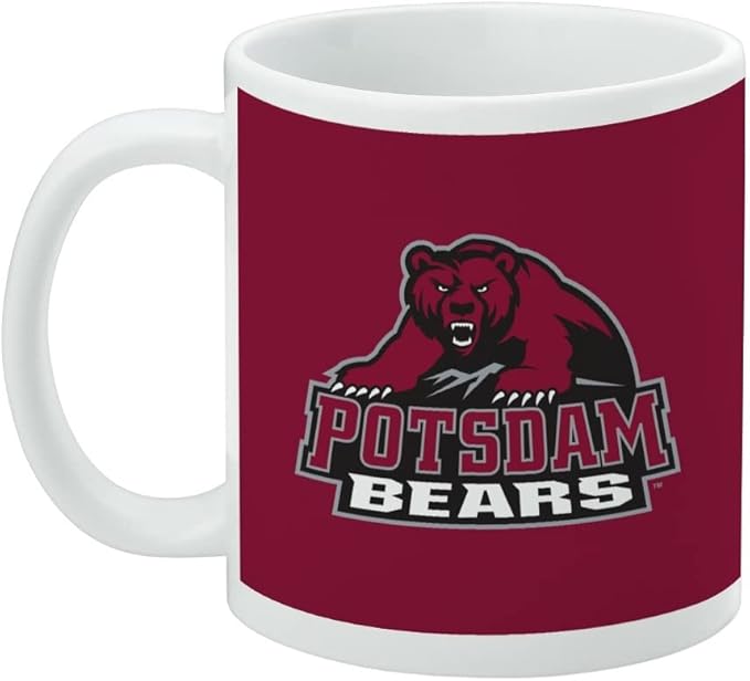 State University of New York at Potsdam Primary Logo Ceramic Coffee Mug, Novelty Gift Mugs for Coffee, Tea and Hot Drinks, 11oz, White