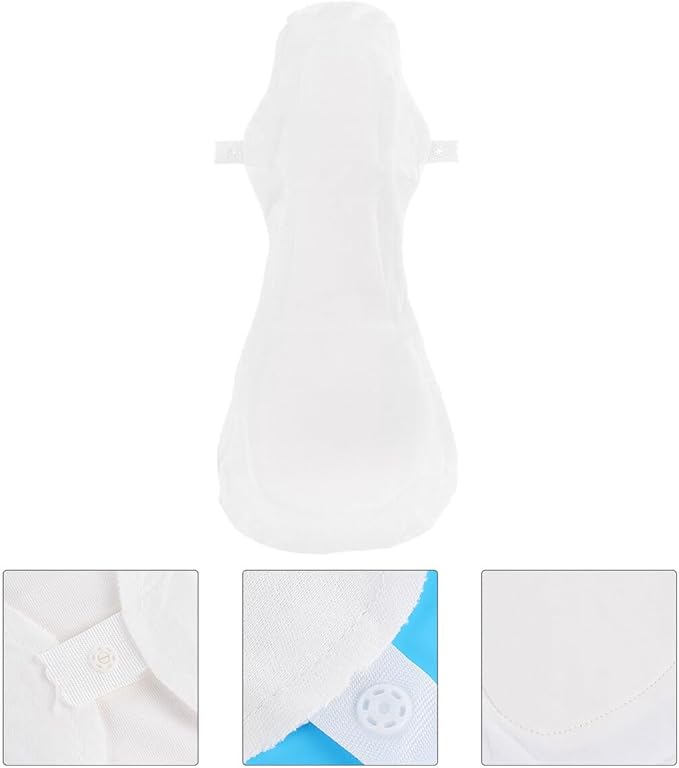 2pcs Reusable Cotton Sanitary Pads with Convenient Button Breathable Washable Menstrual Cloth Towels for Women Strong Absorption and Leak Protection Eco-Friendly Sanitary Napkins