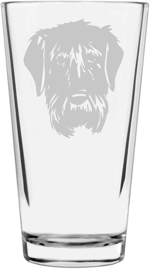 Black Russian Terrier Custom Personalized Dog Themed Etched All Purpose 16oz Pint Glass