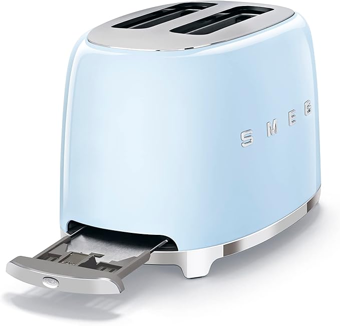 Smeg Retro Drip Coffee Machine and 2-Slice Toaster Bundle… (Blue)