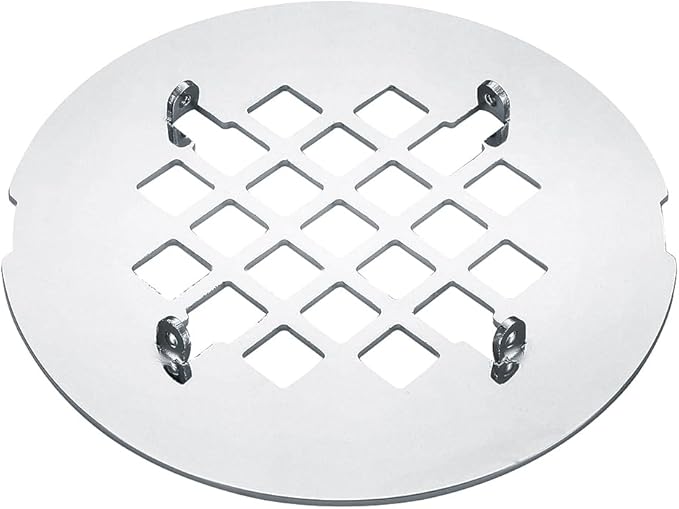 4-1/4” OD Snap-in Shower Drain Cover, Round Shower Drain Strainer, Easy-to-Install Replacement Floor Drain Cover
