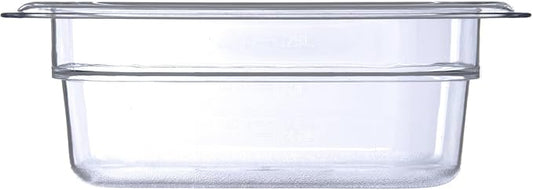 Carlisle FoodService Products 3068307 Plastic Food Pan, 1/6 Size, 2.5 Inches Deep, Clear