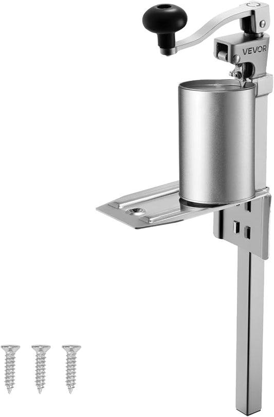 VEVOR Commercial Can Opener, Heavy-Duty Manual Tabletop Cans Opener for Cans Up to 11.8 in Height, Height-Adjustable Professional Can Openers with Stainless Steel Blade, for Restaurant & Food Store