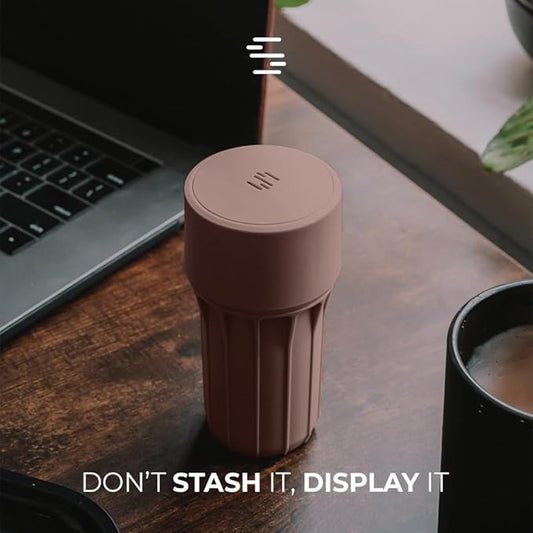 Staze Preserve Vacuum Sealed Storage Jars (148ml) | Smell Proof Containers | Herb Storage & Food Storage Container with Protection - (CLAY)