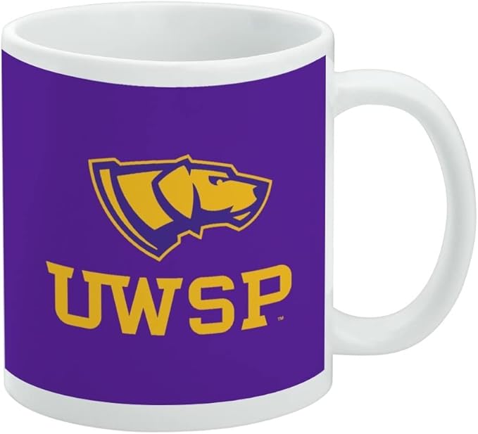 University of Wisconsin-Stevens Point Primary Logo Ceramic Coffee Mug, Novelty Gift Mugs for Coffee, Tea and Hot Drinks, 11oz, White