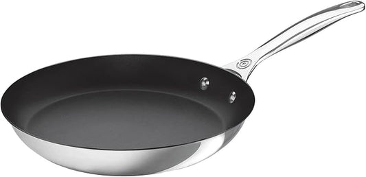 Le Creuset Stainless Steel Nonstick Frypan (8 In. & 10 In.) with Splatter Guard Bundle