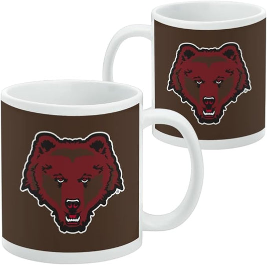 Brown University Primary Logo Ceramic Coffee Mug, Novelty Gift Mugs for Coffee, Tea and Hot Drinks, 11oz, White