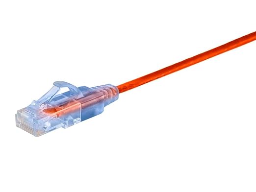 Monoprice Cat6A 2ft Orange 10-Pk Patch Cable UTP 30AWG 10G Pure Bare Copper Snagless RJ45 SlimRun Series Ethernet Cable