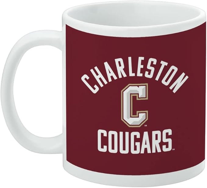 College of Charleston Official Logo Ceramic Coffee Mug, Novelty Gift Mugs for Coffee, Tea and Hot Drinks, 11oz, White
