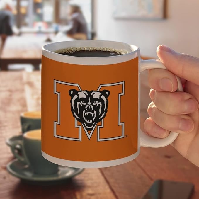 Mercer University Primary Logo Ceramic Coffee Mug, Novelty Gift Mugs for Coffee, Tea and Hot Drinks, 11oz, White