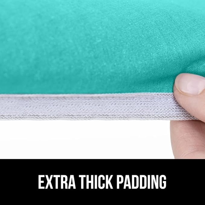 The Original GORILLA GRIP Ironing Board Cover and Pad, Silicone Coating, Thick Scorch Resistant Padding, Heavy Duty Iron Covers Standard Boards, Hook and Loop Fastener Strap, Quatrefoil, 15x54