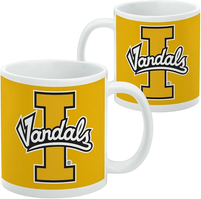 University of Idaho Primary Logo Ceramic Coffee Mug, Novelty Gift Mugs for Coffee, Tea and Hot Drinks, 11oz, White