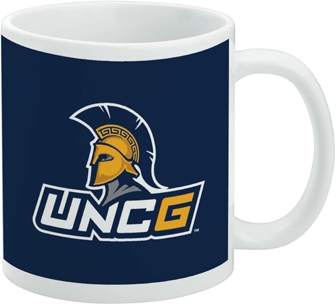 UNC Greensboro Primary Logo Ceramic Coffee Mug, Novelty Gift Mugs for Coffee, Tea and Hot Drinks, 11oz, White