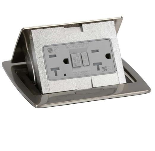 Lew Electric Kitchen Countertop Pop Up Charging Outlet (2 Power | GFCI, Nickel)