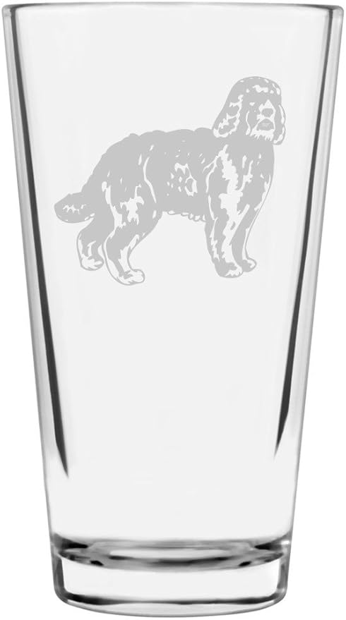 Barbet Custom Personalized Dog Themed Etched All Purpose 16oz Pint Glass