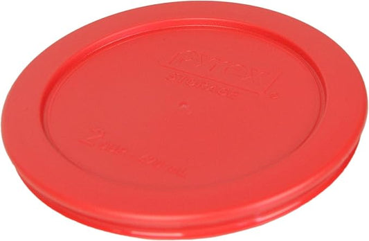Pyrex 7200-PC 2-Cup Red Food Storage Replacement Lid (4-Pack) - Made in USA
