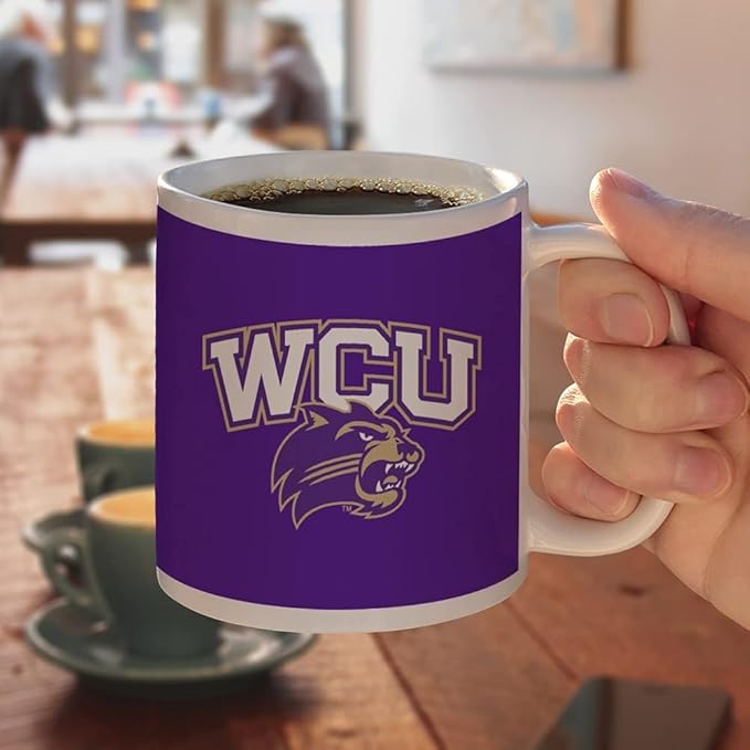 Western Carolina Primary Logo Ceramic Coffee Mug, Novelty Gift Mugs for Coffee, Tea and Hot Drinks, 11oz, White