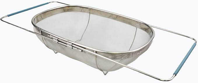 SAMMART Expandable Over The Sink Oval Colander/Mesh Strainer Basket (1)