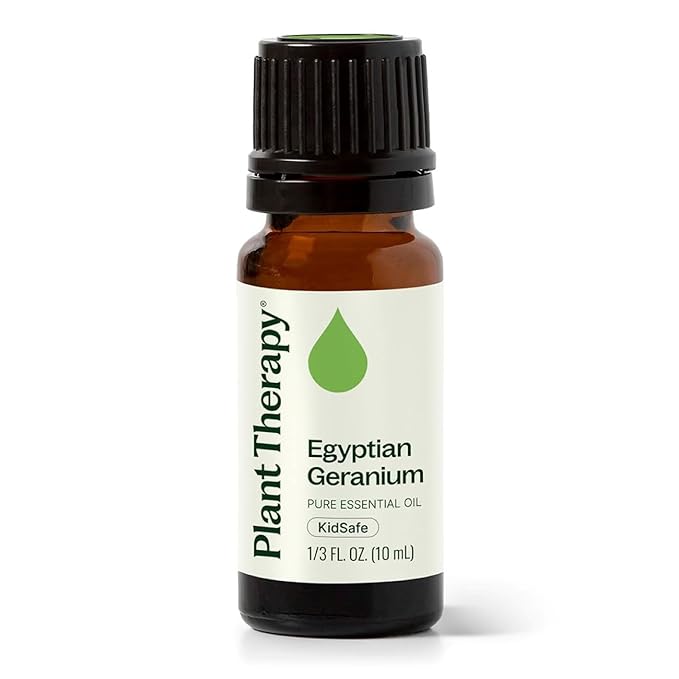 Plant Therapy Egyptian Geranium Essential Oil 100% Pure, Undiluted, Natural Aromatherapy, Therapeutic Grade 10 mL (1/3 oz)