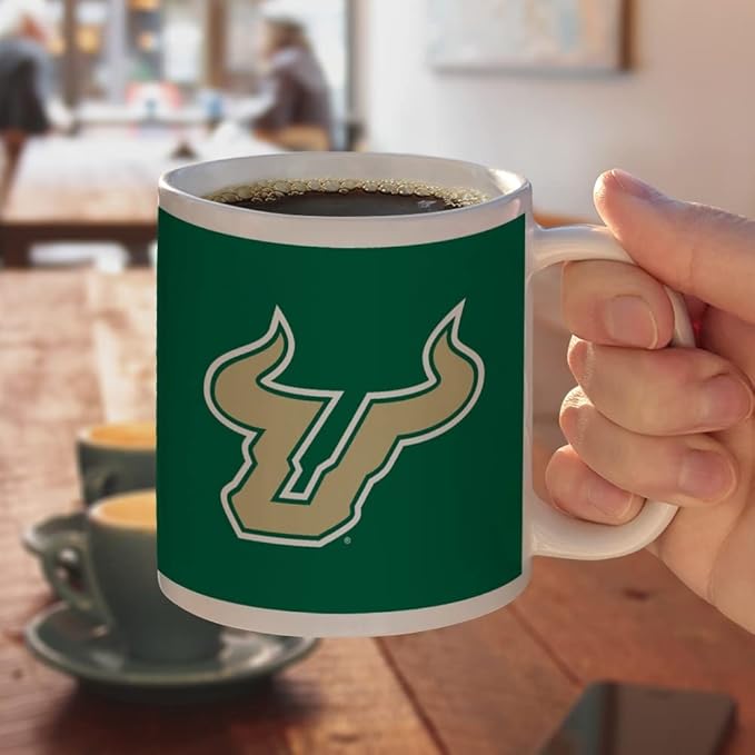 University of South Florida Primary Logo Ceramic Coffee Mug, Novelty Gift Mugs for Coffee, Tea and Hot Drinks, 11oz, White