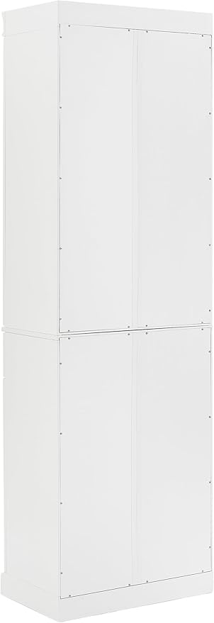 Crosley Furniture Stanton Pantry Storage Cabinet with Shelves, Kitchen, Dining, or Laundry Room, White