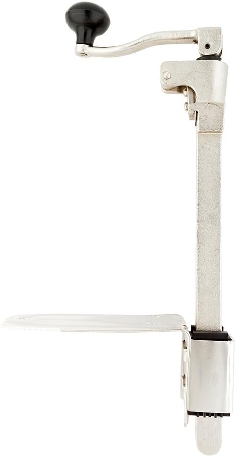 Restaurantware Met Lux 18 Inch Commercial Can Opener, 1 Heavy-Duty Industrial Can Opener - Screw-Down Base, Ergonomic Handle, Iron Table Top Can Opener, Built-In Blade, For Opening Food Cans
