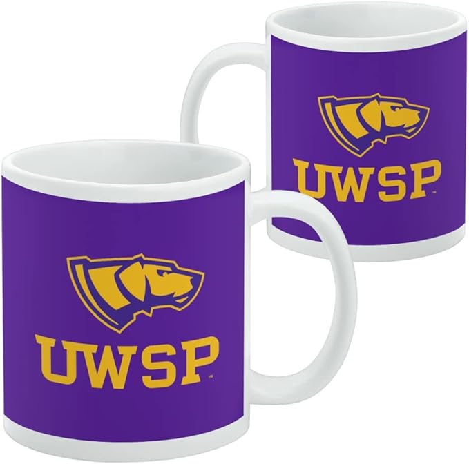 University of Wisconsin-Stevens Point Primary Logo Ceramic Coffee Mug, Novelty Gift Mugs for Coffee, Tea and Hot Drinks, 11oz, White