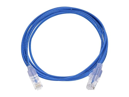 Monoprice Cat6A 5ft 10-Color 10-Pk Patch Cable UTP 30AWG 10G Pure Bare Copper Snagless RJ45 SlimRun Series Ethernet Cable