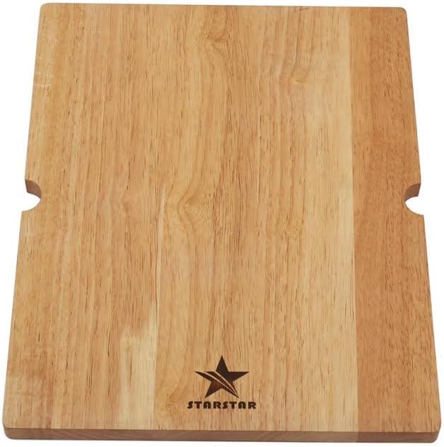 STARSTAR Workstation Ledge Undermount Single Bowl 304 Stainless Steel Kitchen Sink, With Grid, Cutting Board (15 x 19 x 10)