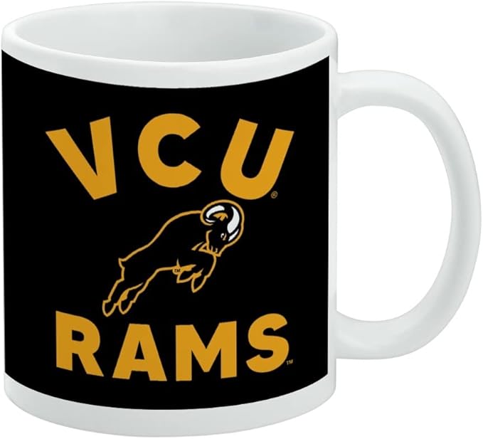 Virginia Commonwealth Official Logo Ceramic Coffee Mug, Novelty Gift Mugs for Coffee, Tea and Hot Drinks, 11oz, White
