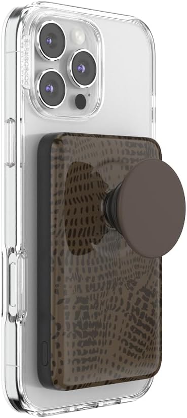 PopSockets PowerPack for MagSafe, Portable Phone Charger, Magnetic Wireless Portable Charger, 5000mAh - Cocoa Umber Petrified