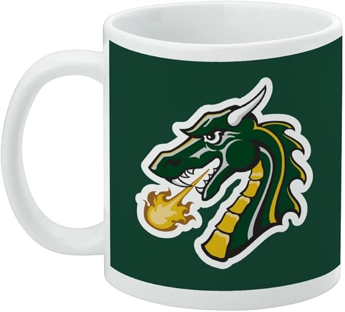 Tiffin University Primary Logo Ceramic Coffee Mug, Novelty Gift Mugs for Coffee, Tea and Hot Drinks, 11oz, White