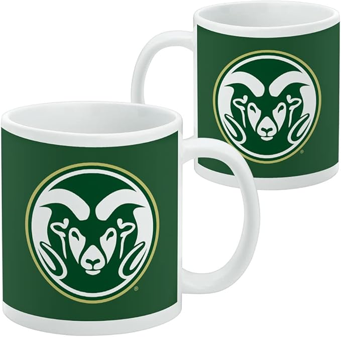 Colorado State Primary Logo Ceramic Coffee Mug, Novelty Gift Mugs for Coffee, Tea and Hot Drinks, 11oz, White