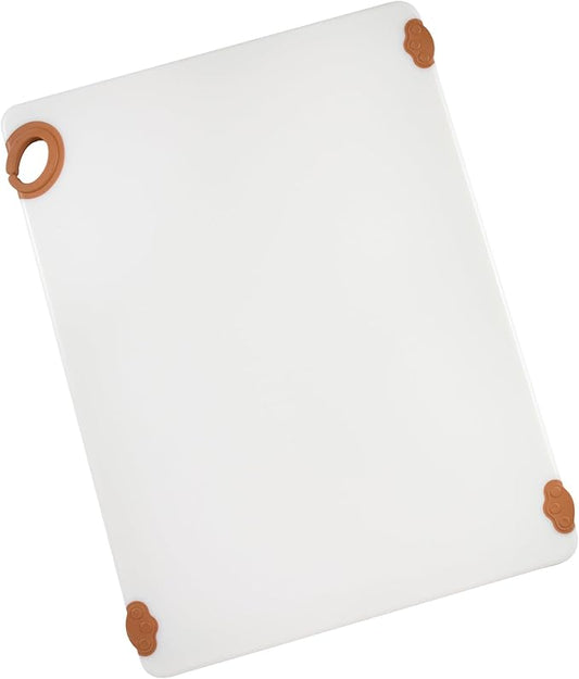 Winco Non-Slip Cutting Board with Hook, 18" x 24" x 1/2", Brown