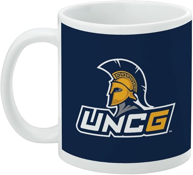 UNC Greensboro Primary Logo Ceramic Coffee Mug, Novelty Gift Mugs for Coffee, Tea and Hot Drinks, 11oz, White