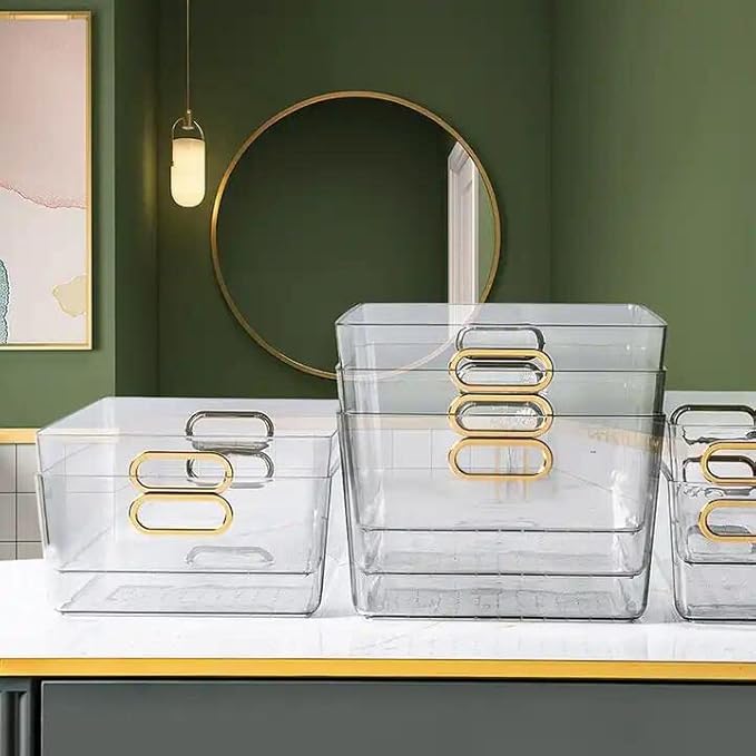 Clear Plastic Storage Bins Kitchen Organization, Pantry Storage, Fridge Organizer, Pantry Organization and Storage Bins, Cabinets Organizers, Bathroom storage bins - 3M