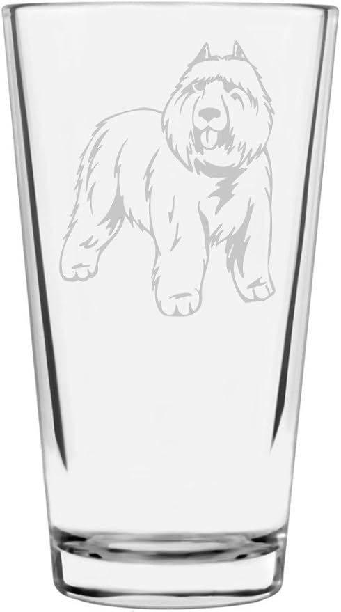 Bouvier des Flandres Custom Personalized Dog Themed Etched All Purpose 16oz Pint Glass
