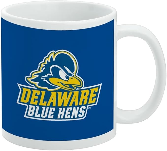 Delaware Primary Logo Ceramic Coffee Mug, Novelty Gift Mugs for Coffee, Tea and Hot Drinks, 11oz, White