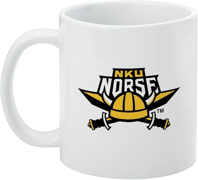 Northern Kentucky Norse Logo Ceramic Coffee Mug, Novelty Gift Mugs for Coffee, Tea and Hot Drinks, 11oz, White