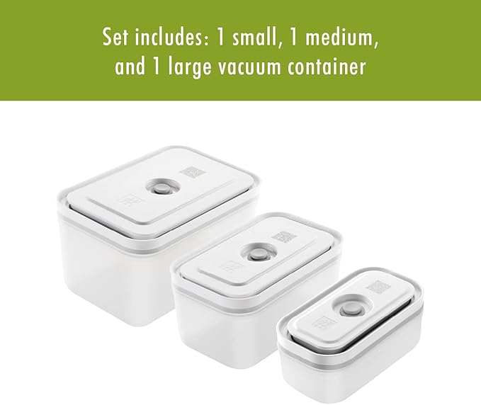 ZWILLING Fresh & Save 3-pc Plastic Food Storage Container, Meal Prep Container, BPA-Free- Assorted Sizes