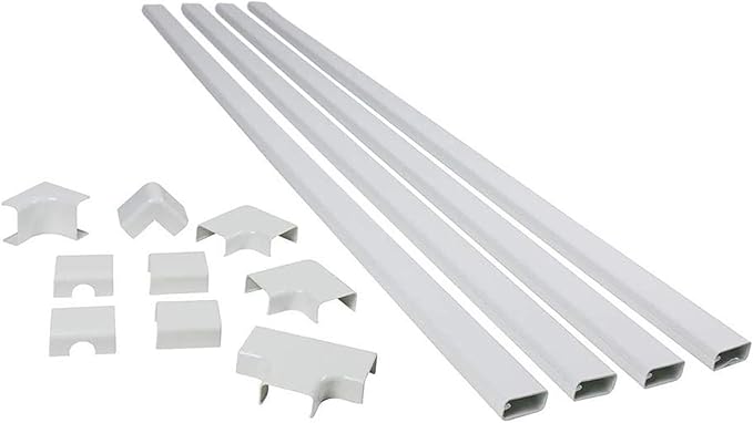 Legrand Wiremold Cable Management Kit, CordMate II, Cord Organizer and Hider, Cord Cover, Concealer, and Protector for Wall, Medium Capacity, CMK50