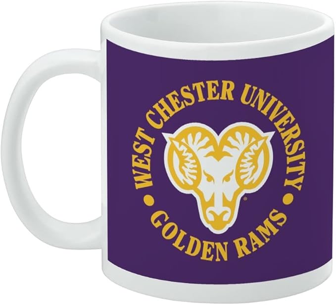 West Chester University Primary Logo Ceramic Coffee Mug, Novelty Gift Mugs for Coffee, Tea and Hot Drinks, 11oz, White