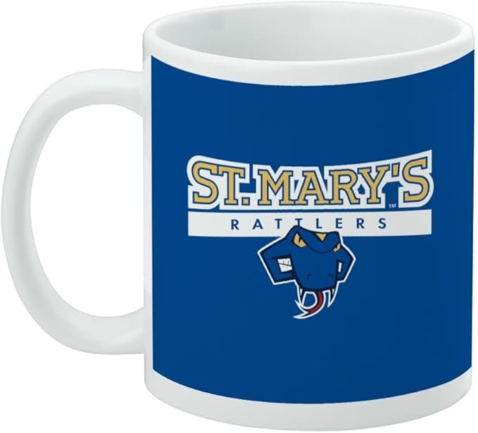 St. Mary's University Primary Logo Ceramic Coffee Mug, Novelty Gift Mugs for Coffee, Tea and Hot Drinks, 11oz, White