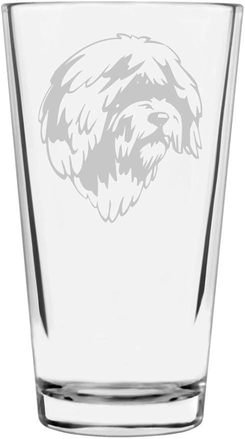 Spanish Water Custom Personalized Dog Themed Etched All Purpose 16oz Pint Glass