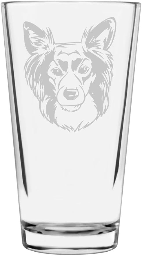 Spitz Mix Custom Personalized Dog Themed Etched All Purpose 16oz Pint Glass