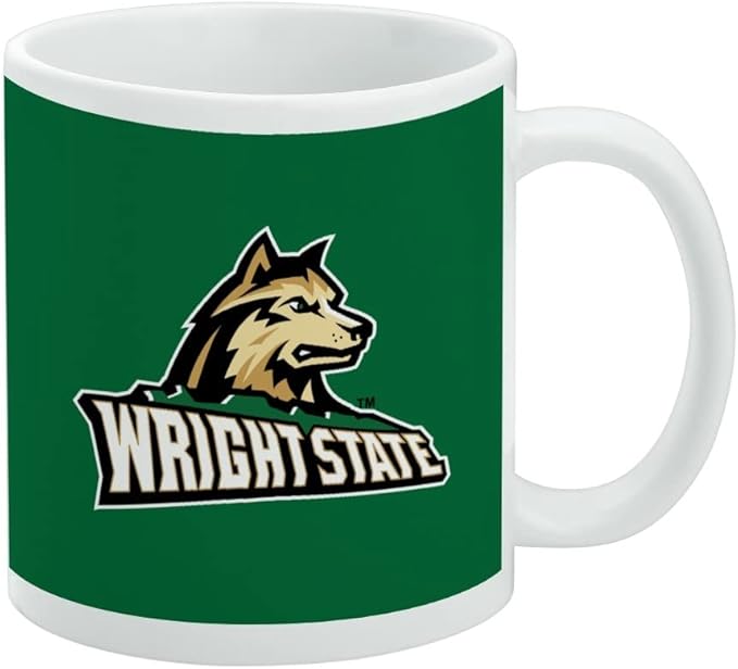 Wright State Primary Logo Ceramic Coffee Mug, Novelty Gift Mugs for Coffee, Tea and Hot Drinks, 11oz, White
