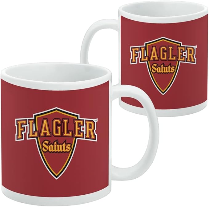 Flagler College Primary Logo Ceramic Coffee Mug, Novelty Gift Mugs for Coffee, Tea and Hot Drinks, 11oz, White