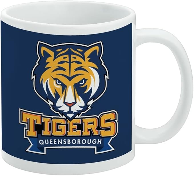 Queensborough Community College Primary Logo Ceramic Coffee Mug, Novelty Gift Mugs for Coffee, Tea and Hot Drinks, 11oz, White