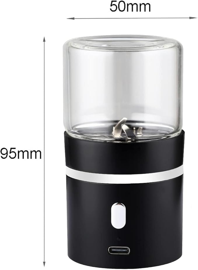 Upgraded Mini Electric Grinder Spice Smart Herb 400 mAh with 50ml Jar,Easy to Carry(Grinder)