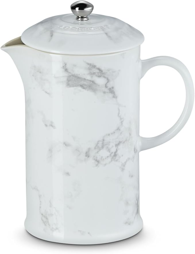 Le Creuset Stoneware 34 oz. French Press, Marble Collection